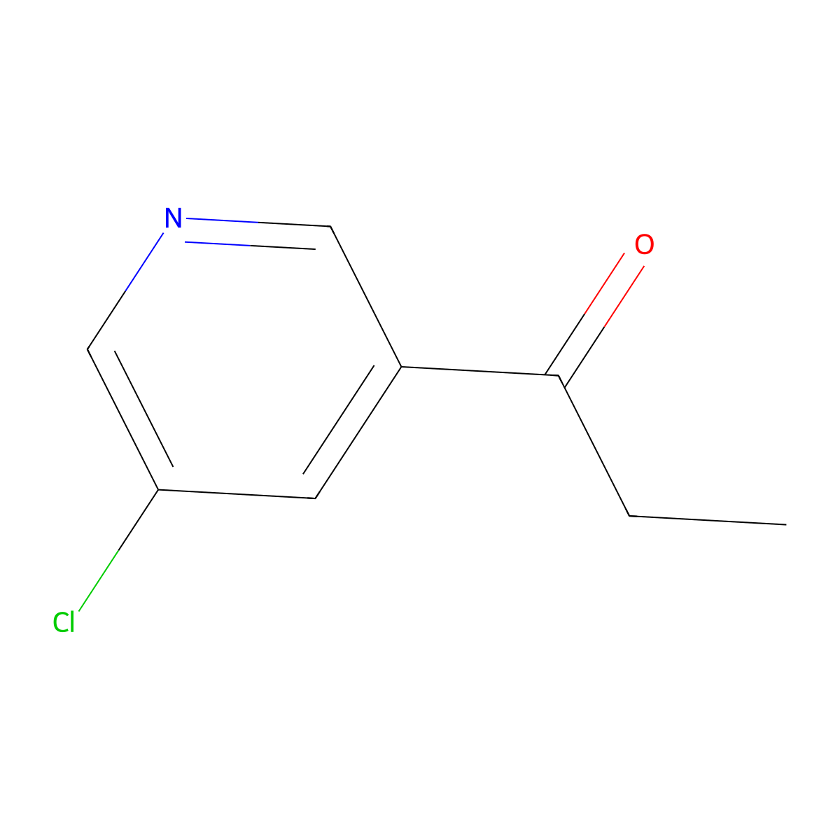 1-(5-Chloropyridin-3-YL)propan-1-one molecular structure, CAS 1378830-89-7