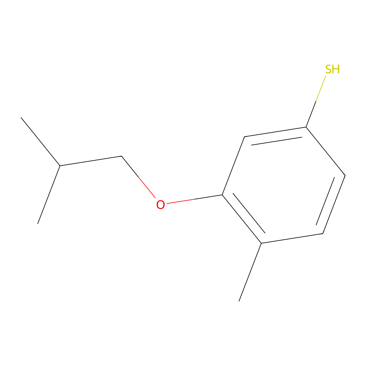 3-iso-Butoxy-4-methylthiophenol molecular structure, CAS 1378831-41-4