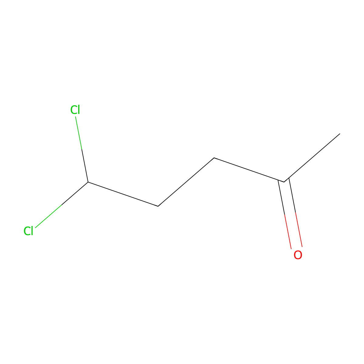 5,5-Dichloropentan-2-one molecular structure, CAS 1378831-58-3