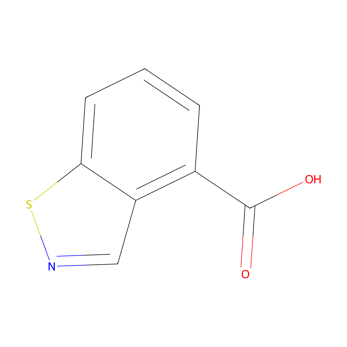 Benzo[d]isothiazole-4-carboxylic acid molecular structure, CAS 1378831-60-7