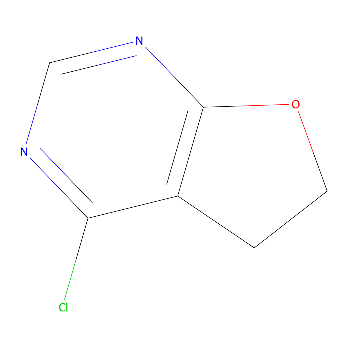 4-chloro-5H,6H-furo[2,3-d]pyrimidine molecular structure, CAS 1378831-86-7