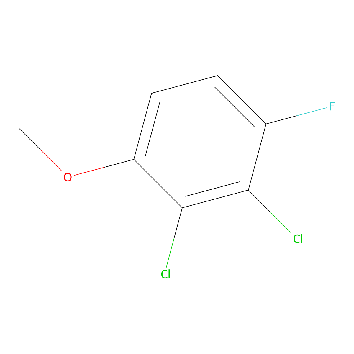 2,3-Dichloro-1-fluoro-4-methoxybenzene molecular structure, CAS 1378832-35-9