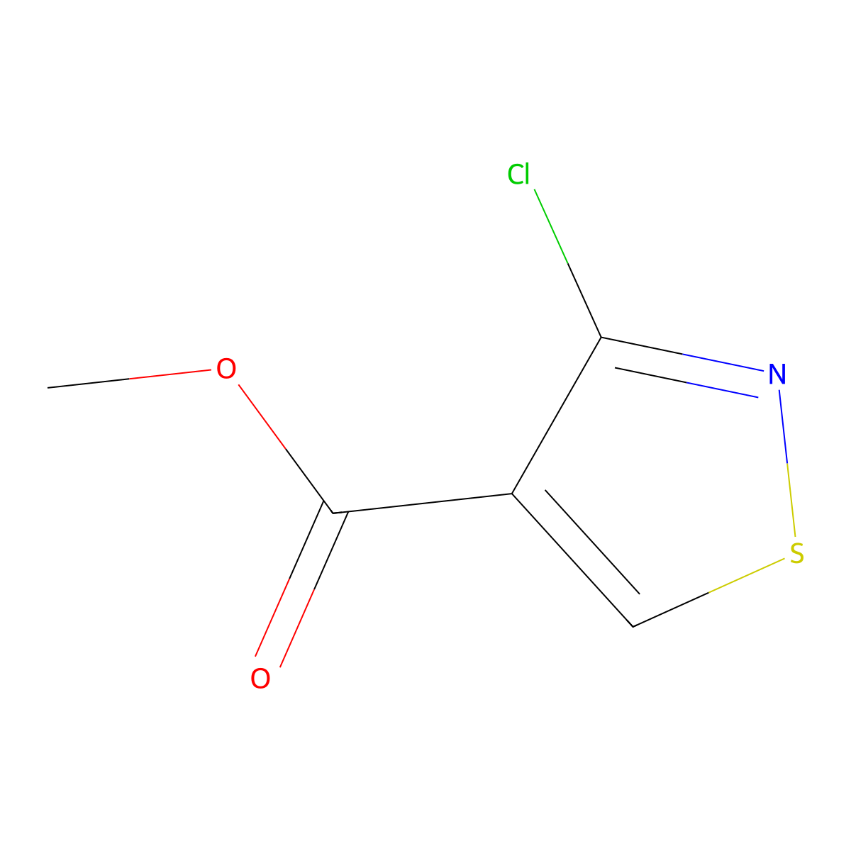 3-Chloro-isothiazole-4-carboxylic acid methyl ester molecular structure, CAS 1378832-85-9