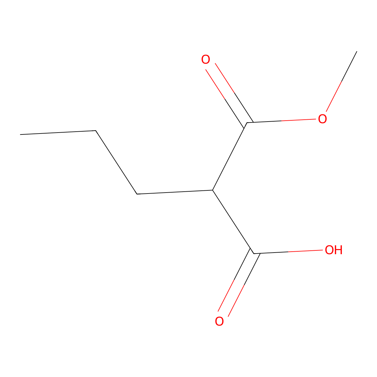 2-(Methoxycarbonyl)pentanoic acid molecular structure, CAS 1378839-64-5