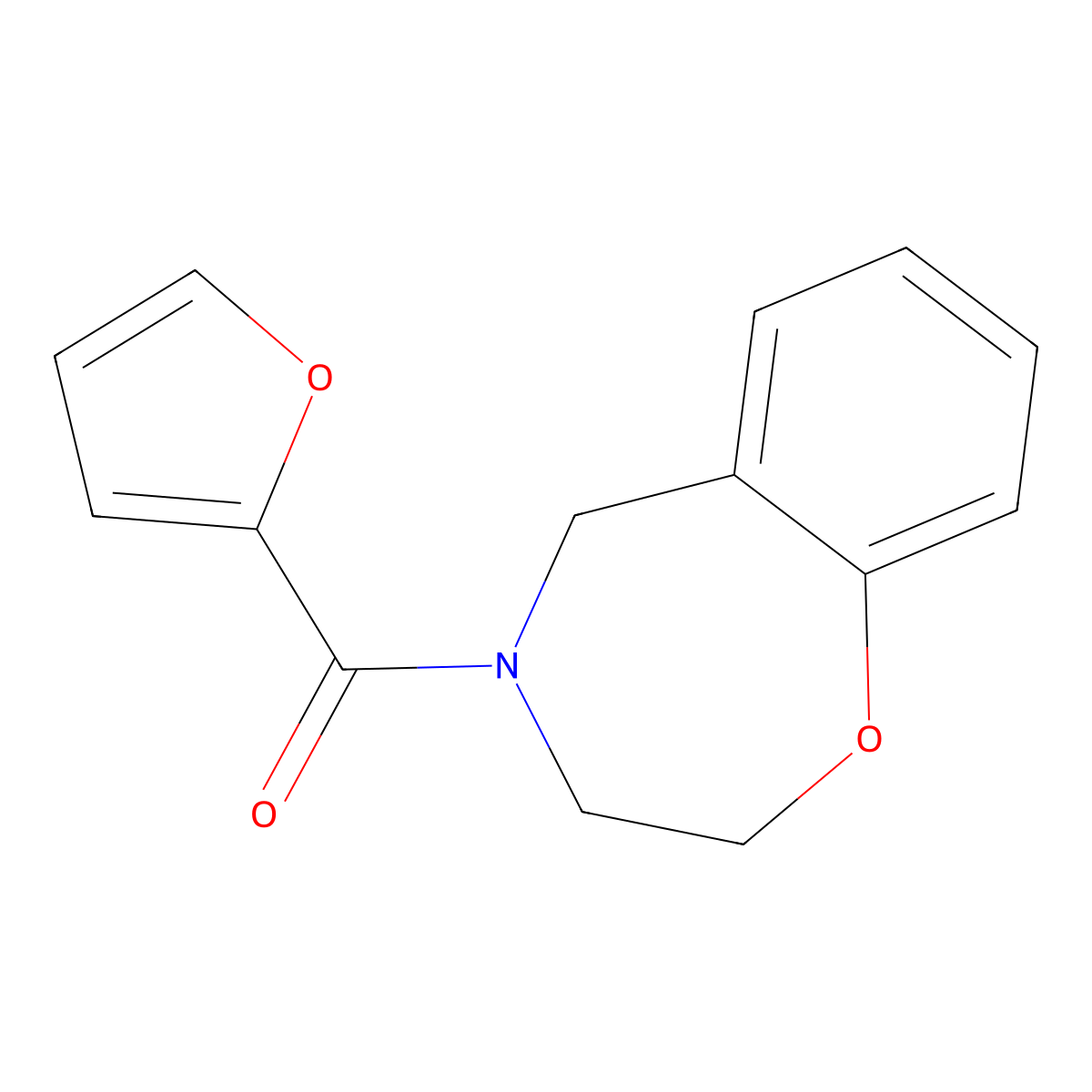 (2,3-dihydrobenzo[f][1,4]oxazepin-4(5H)-yl)(furan-2-yl)methanone molecular structure, CAS 1378842-35-3