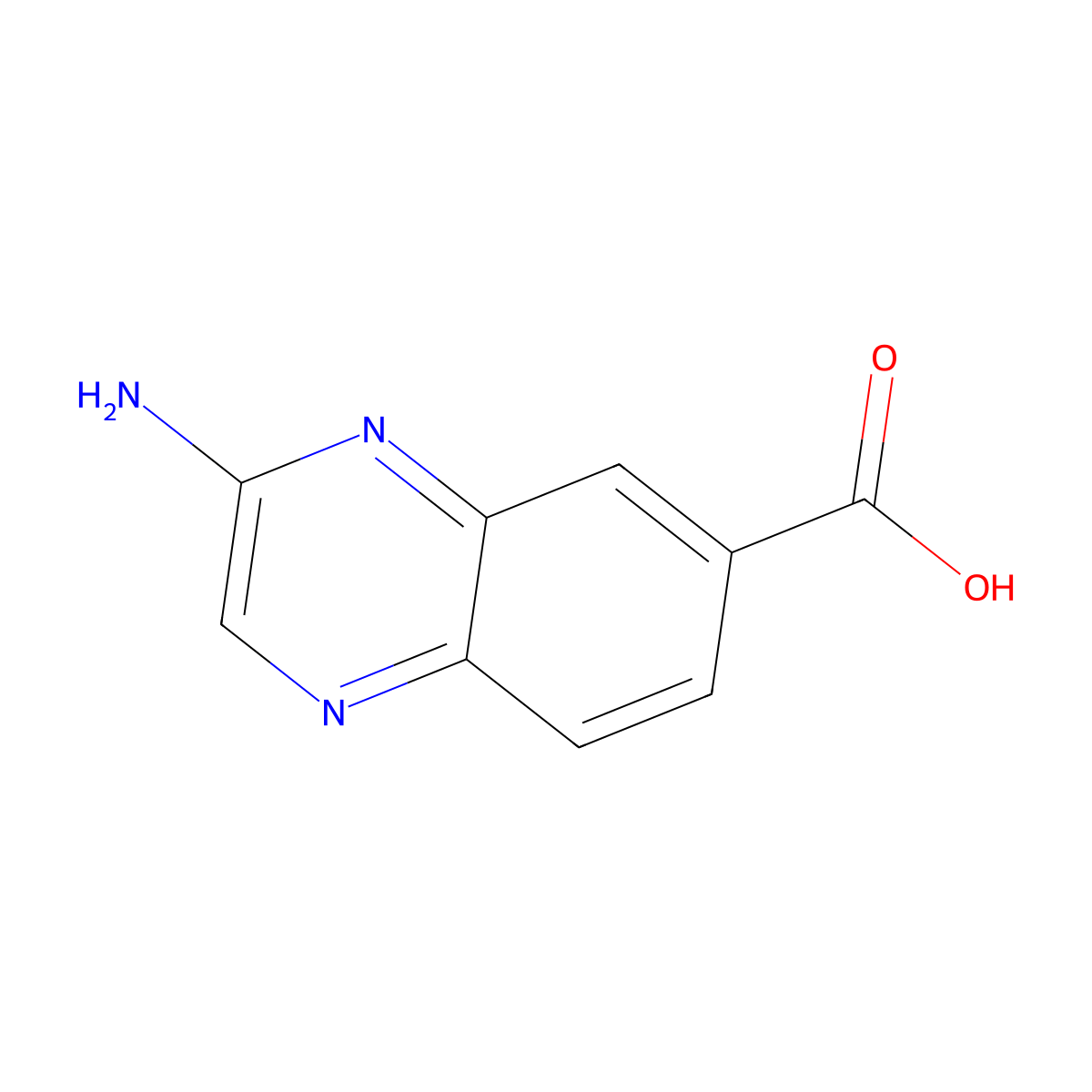 3-Aminoquinoxaline-6-carboxylic acid molecular structure, CAS 1378844-81-5