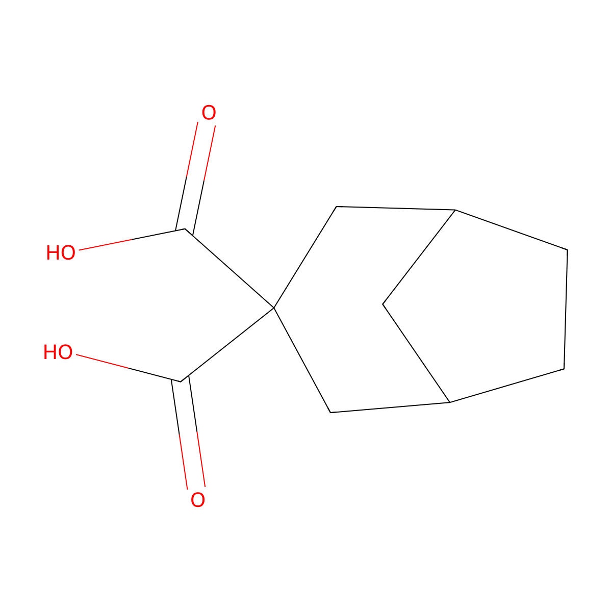 Bicyclo[3.2.1]octane-3,3-dicarboxylic acid molecular structure, CAS 1378846-29-7