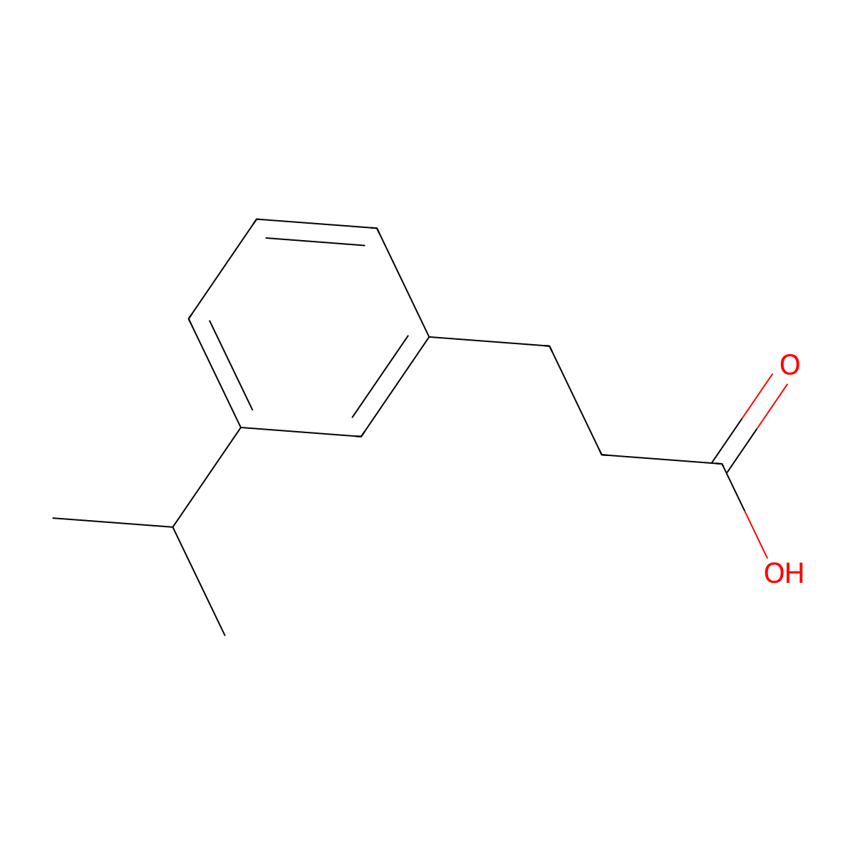3-(3-Isopropylphenyl)propanoic acid molecular structure, CAS 1378846-44-6