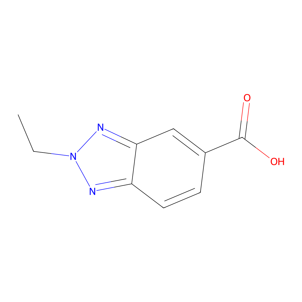 2-Ethyl-2H-benzo[d][1,2,3]triazole-5-carboxylic acid molecular structure, CAS 1378847-79-0