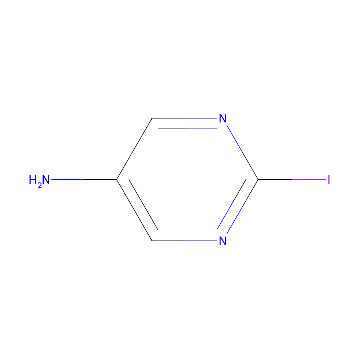 2-Iodopyrimidin-5-amine molecular structure, CAS 1378847-85-8