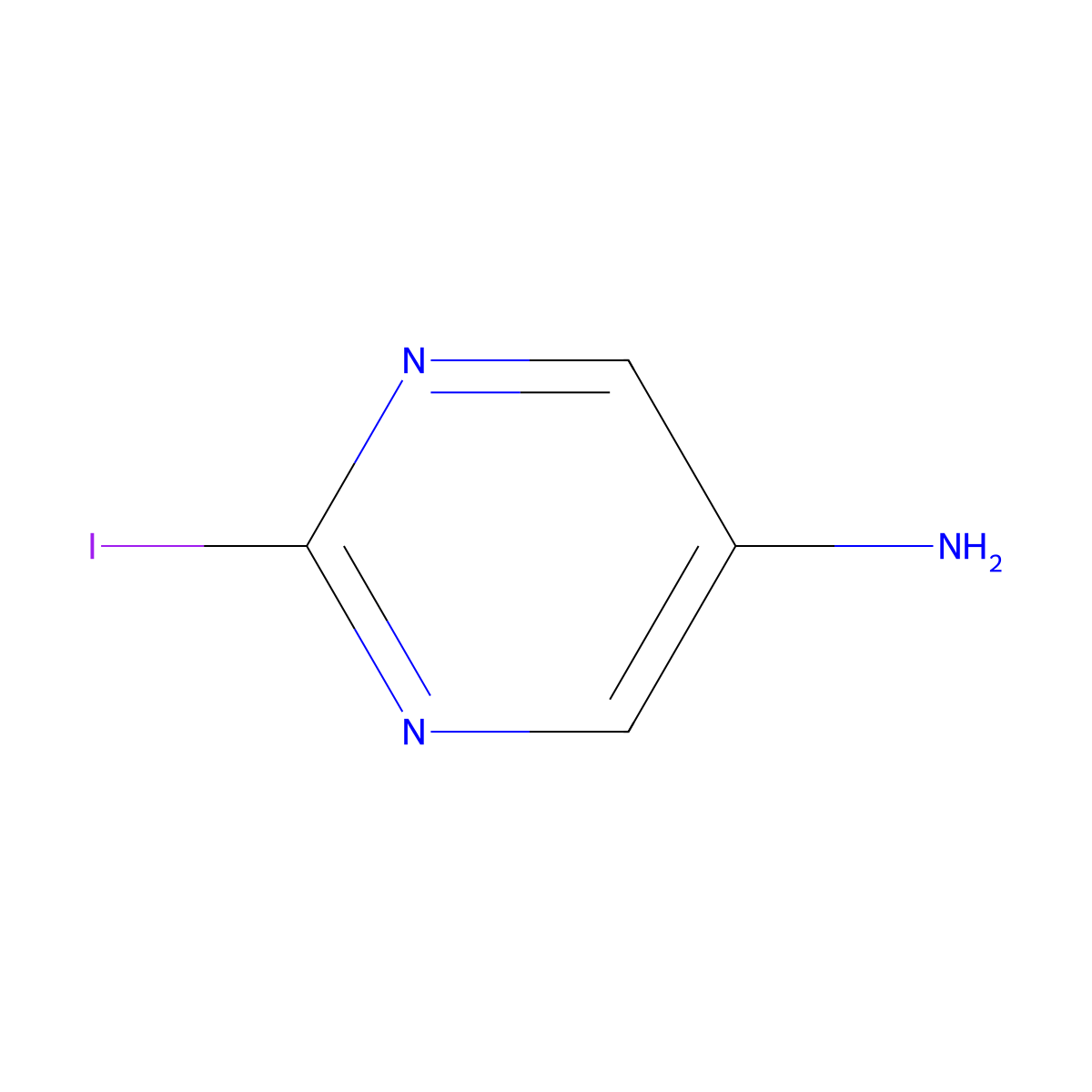 2-Iodopyrimidin-5-amine molecular structure, CAS 1378847-85-8