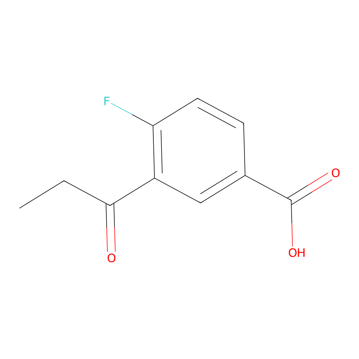 4-Fluoro-3-propanoylbenzoic acid molecular structure, CAS 1378847-99-4