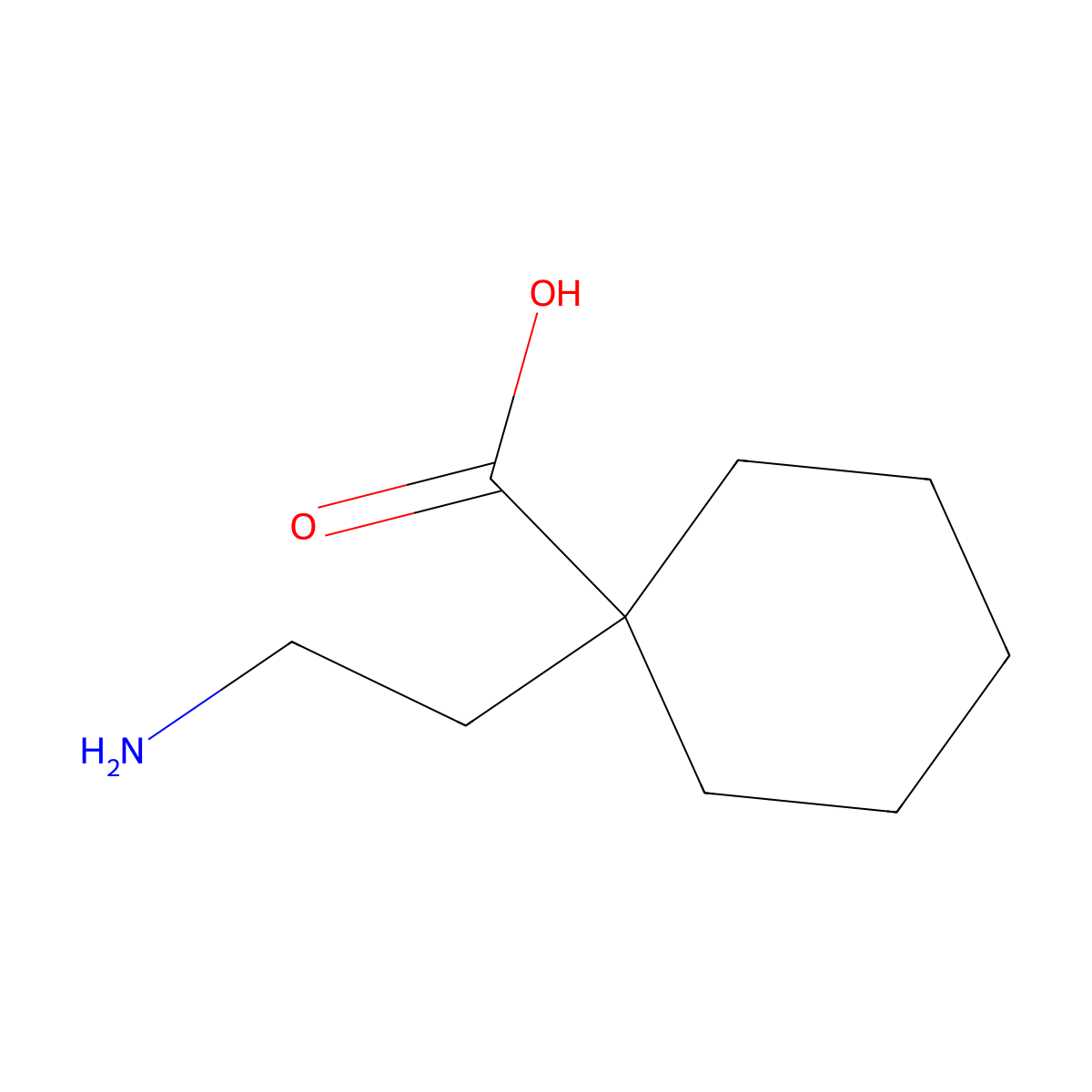 1-(2-aMinoethyl)cyclohexanecarboxylic acid molecular structure, CAS 1378849-36-5