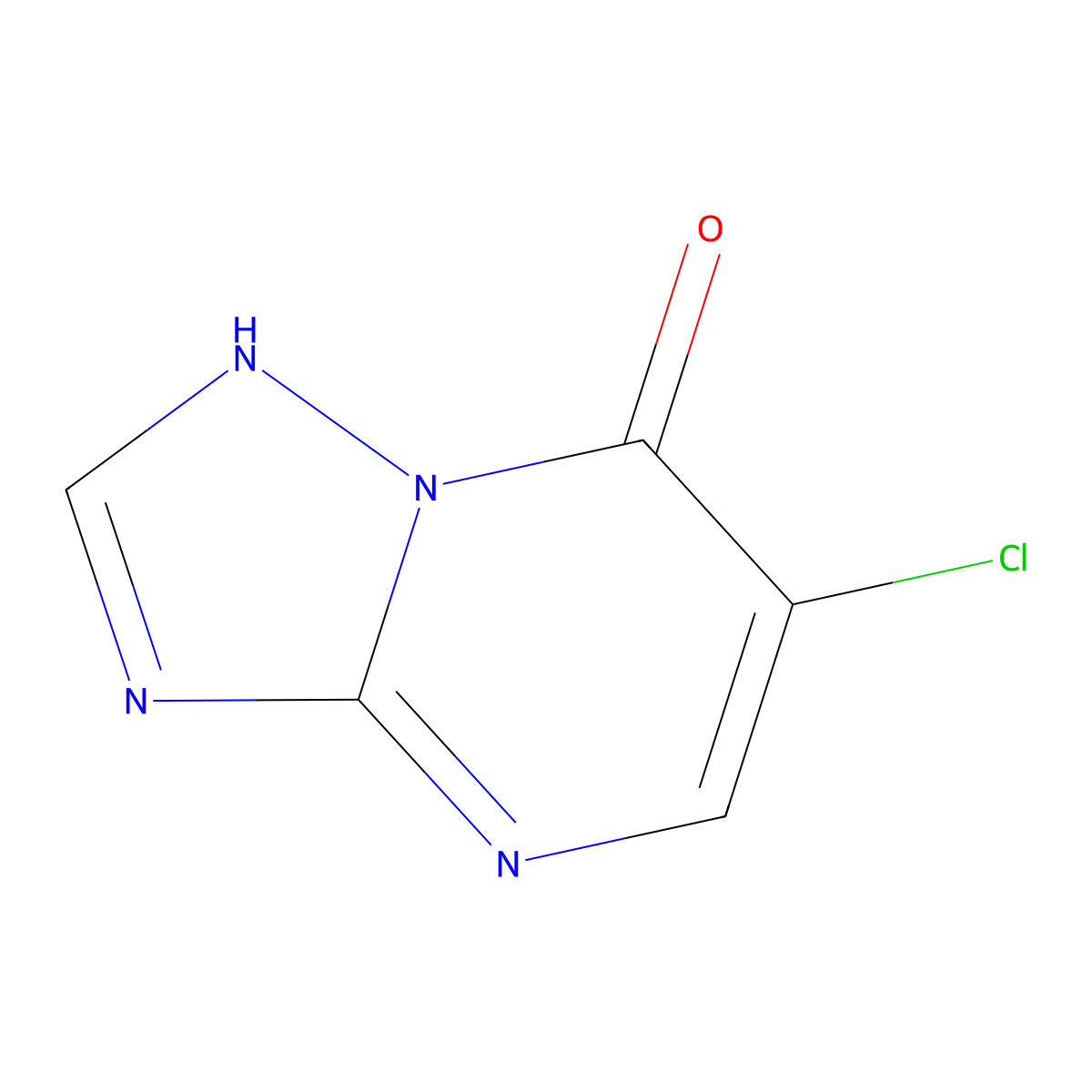 6-chloro-4H,7H-(1,2,4)triazolo(1,5-a)pyrimidin-7-one molecular structure, CAS 1378849-61-6
