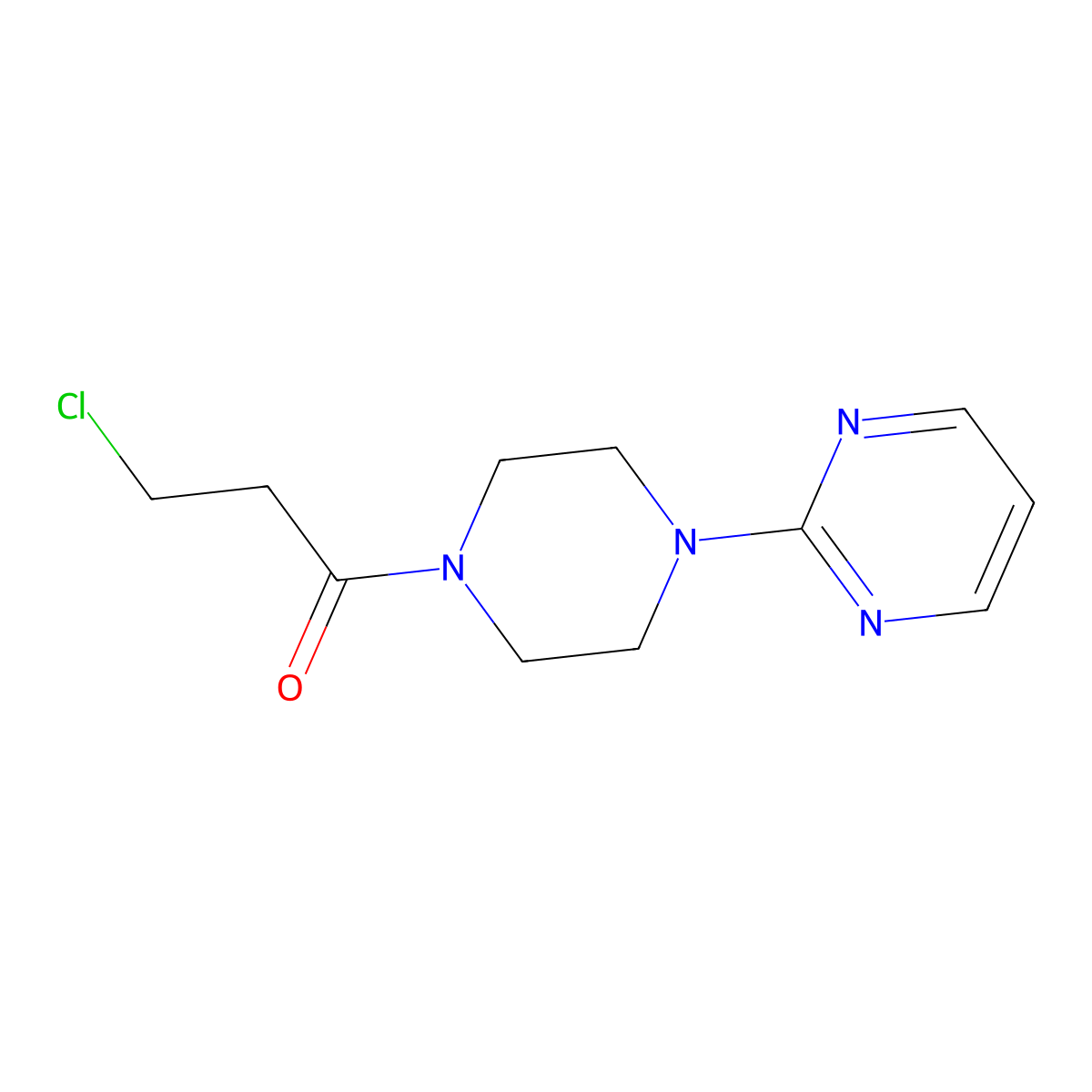 3-Chloro-1-[4-(pyrimidin-2-yl)piperazin-1-yl]propan-1-one molecular structure, CAS 137885-46-2