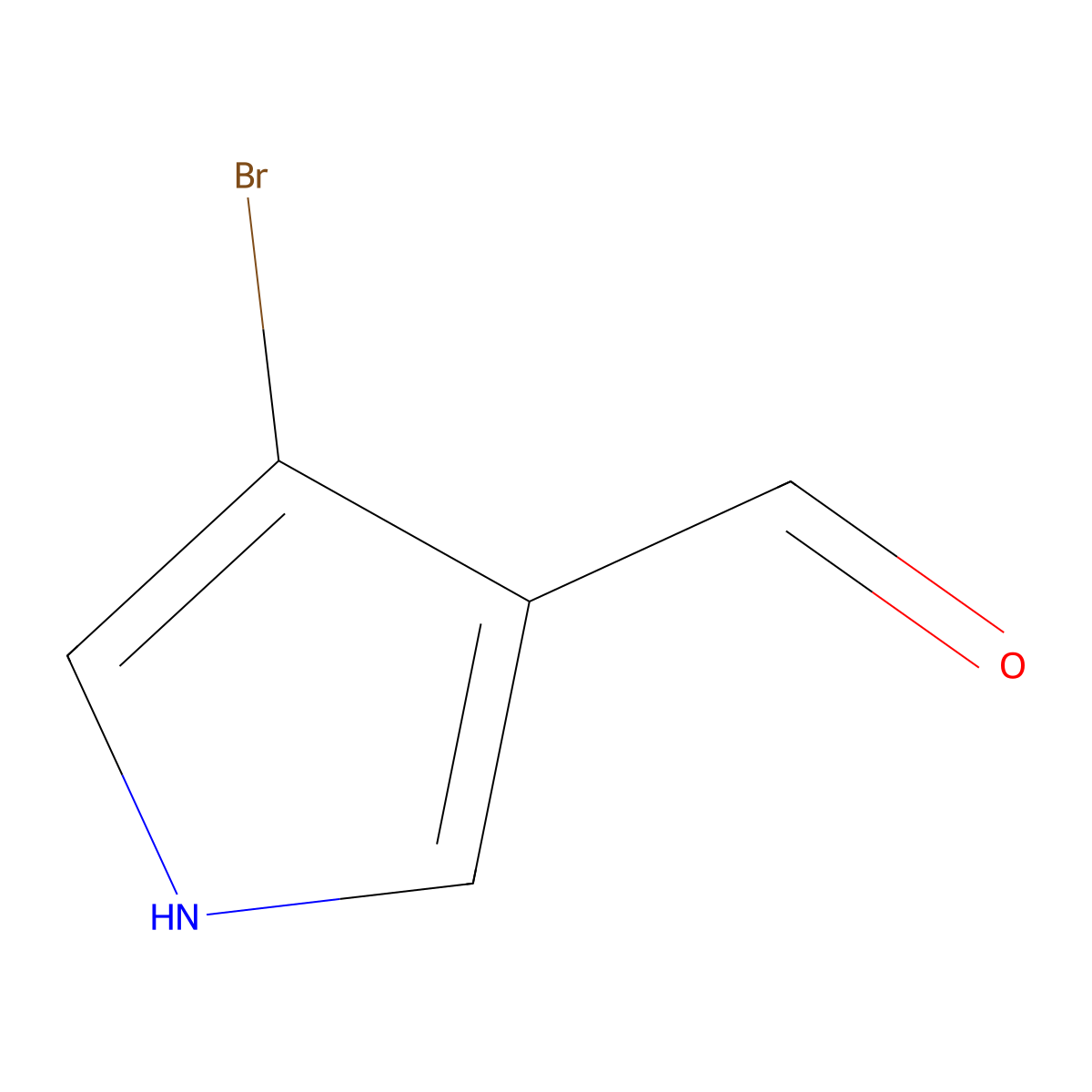 4-bromo-1H-pyrrole-3-carbaldehyde molecular structure, CAS 1378850-57-7