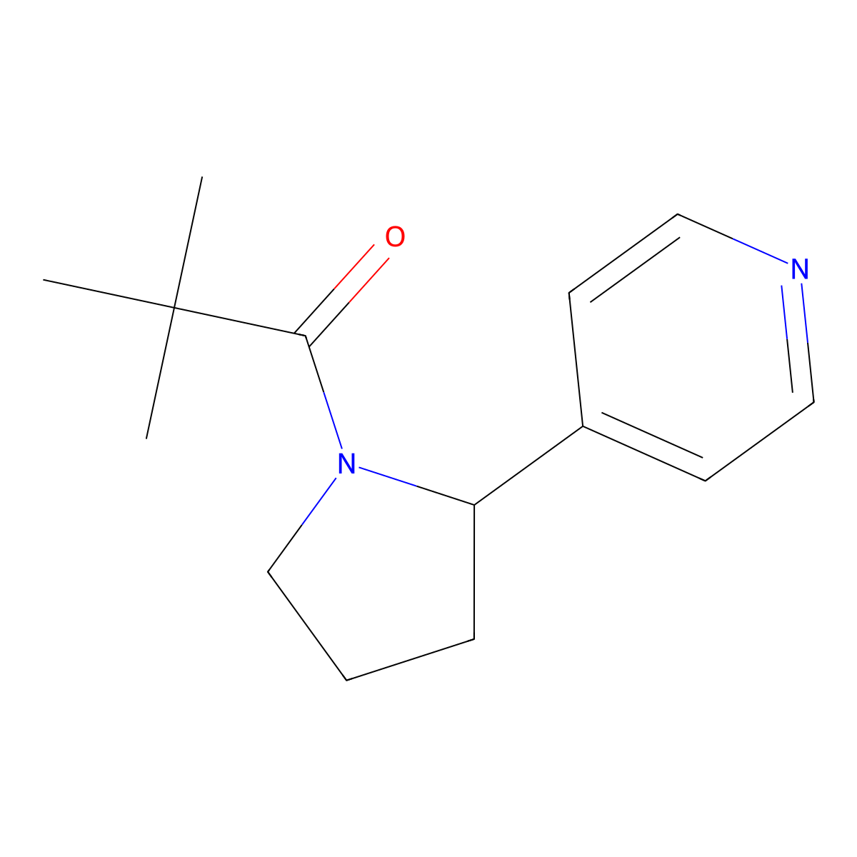 2,2-Dimethyl-1-[2-(pyridin-4-yl)pyrrolidin-1-yl]propan-1-one molecular structure, CAS 1378852-38-0