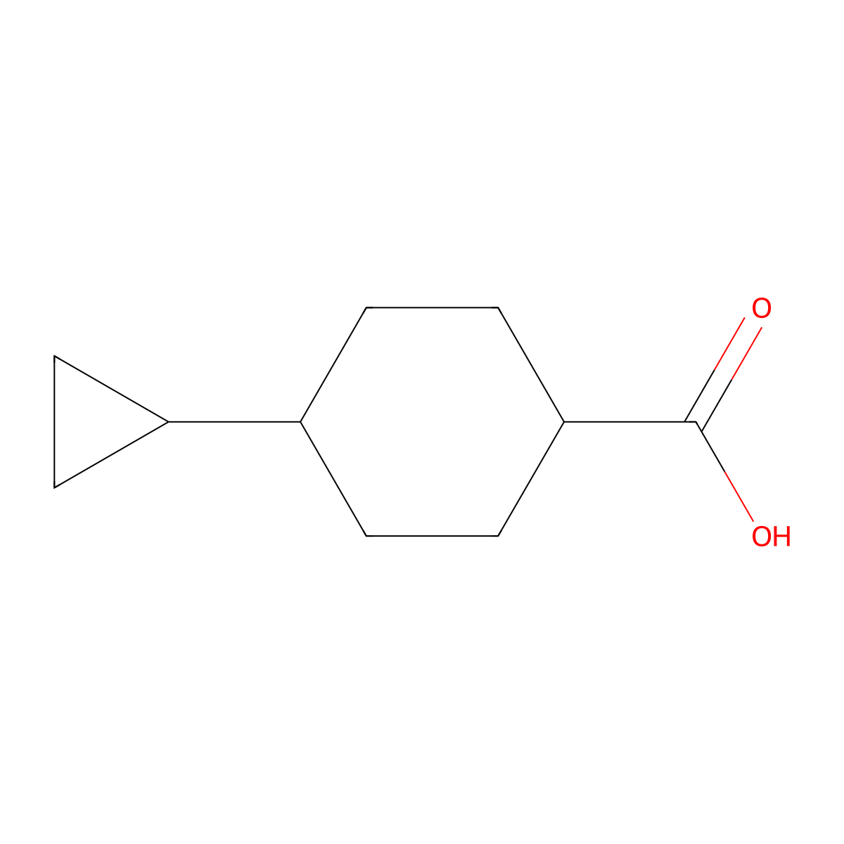 4-Cyclopropylcyclohexane-1-carboxylic acid molecular structure, CAS 1378852-98-2