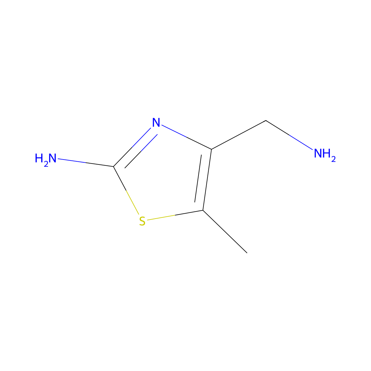 4-(Aminomethyl)-5-methylthiazol-2-amine molecular structure, CAS 1378858-51-5