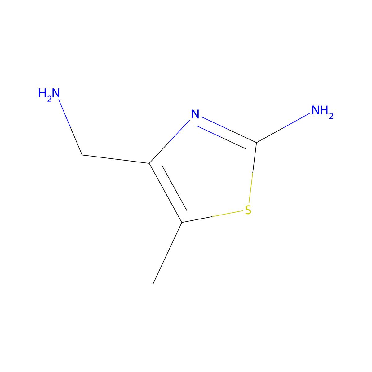 4-(Aminomethyl)-5-methylthiazol-2-amine molecular structure, CAS 1378858-51-5