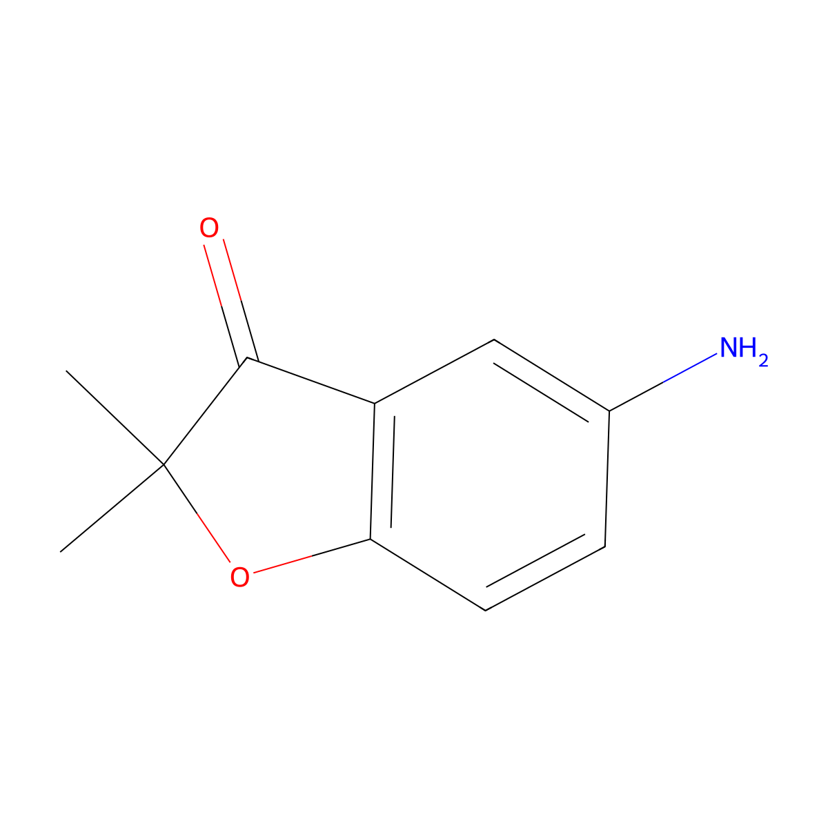 5-Amino-2,2-dimethyl-2,3-dihydro-1-benzofuran-3-one molecular structure, CAS 1378859-93-8