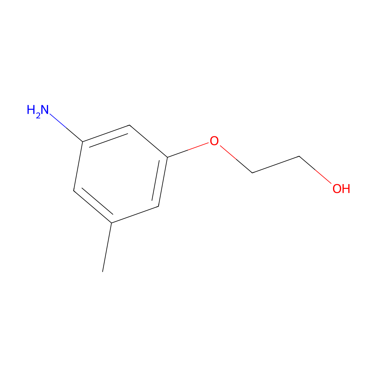2-(3-Amino-5-methylphenoxy)ethan-1-ol molecular structure, CAS 1378860-43-5