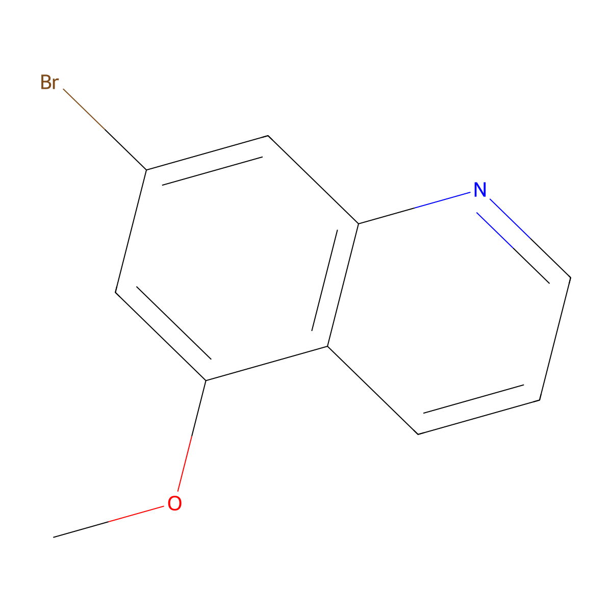 7-Bromo-5-methoxyquinoline molecular structure, CAS 1378860-76-4