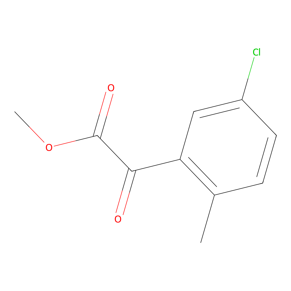 Methyl 3-chloro-6-methylbenzoylformate molecular structure, CAS 1378861-14-3