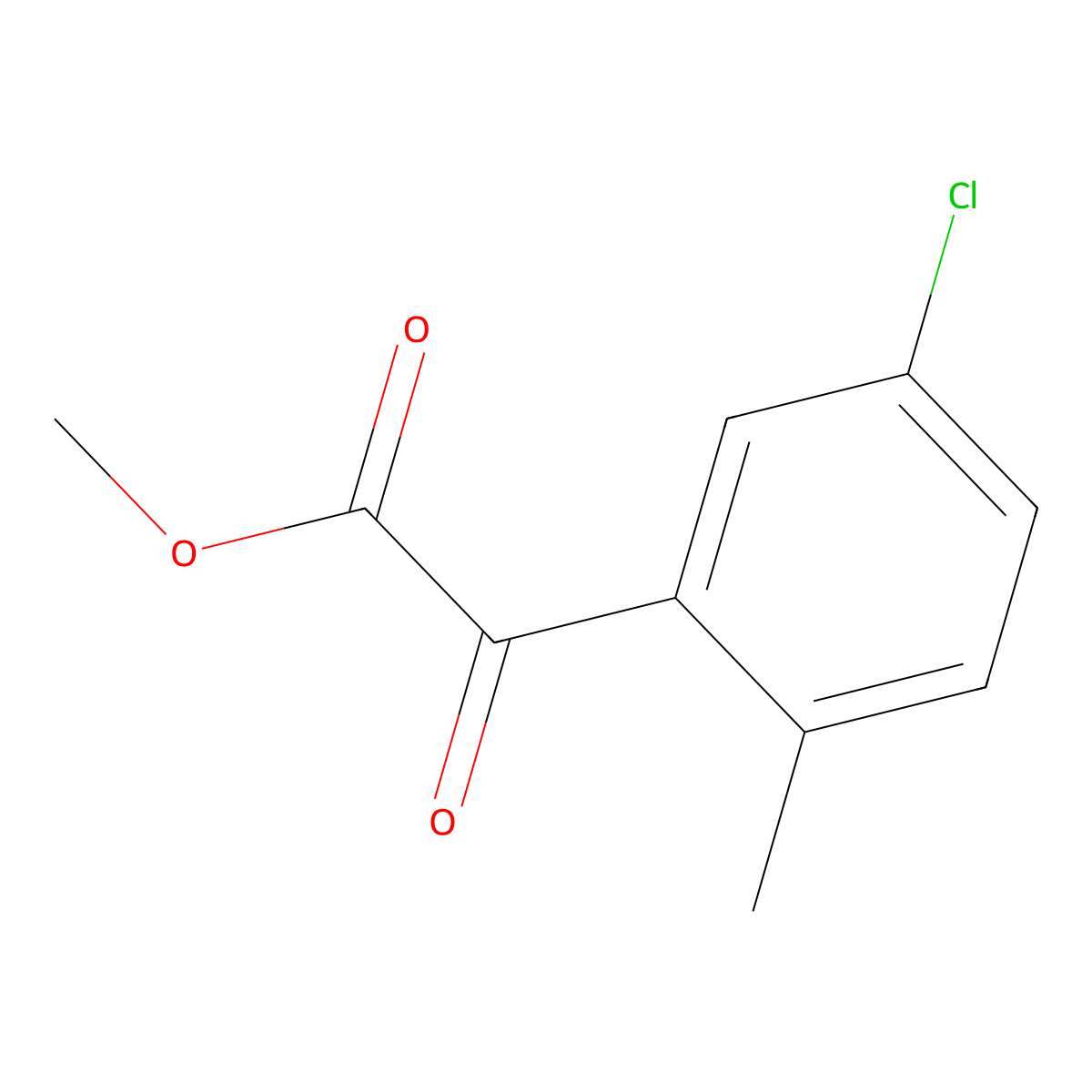 Methyl 3-chloro-6-methylbenzoylformate molecular structure, CAS 1378861-14-3