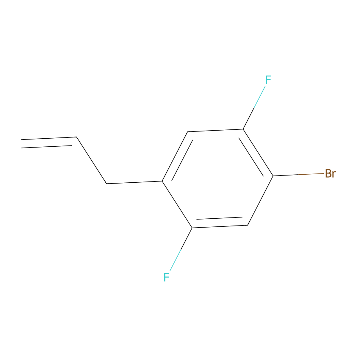 1-Bromo-2,5-difluoro-4-(2-propen-1-yl)benZene molecular structure, CAS 1378861-39-2