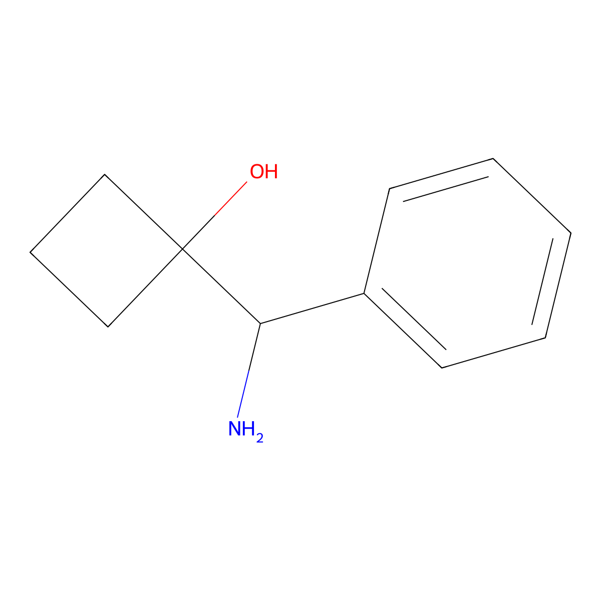 1-(Amino(phenyl)methyl)cyclobutanol molecular structure, CAS 1378861-46-1