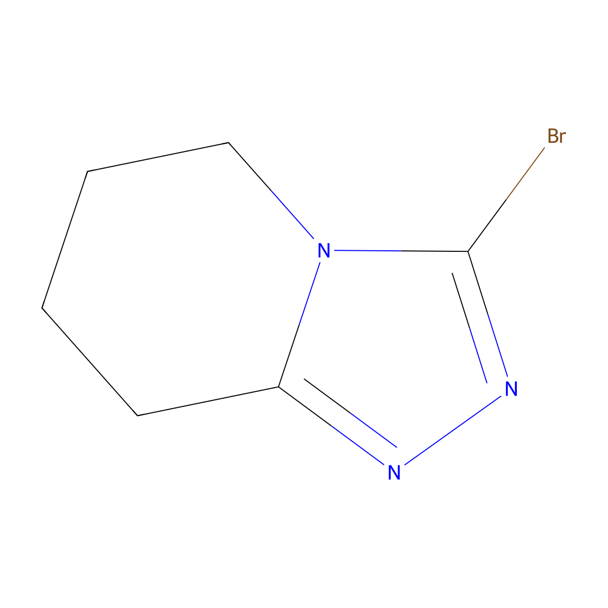 3-bromo-5H,6H,7H,8H-[1,2,4]triazolo[4,3-a]pyridine molecular structure, CAS 1378861-55-2