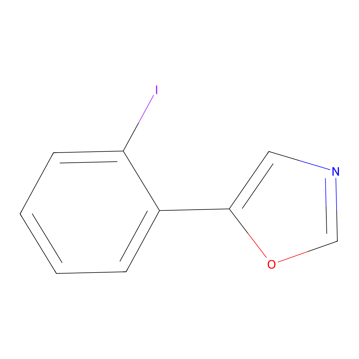 5-(2-Iodophenyl)oxazole molecular structure, CAS 1378861-58-5