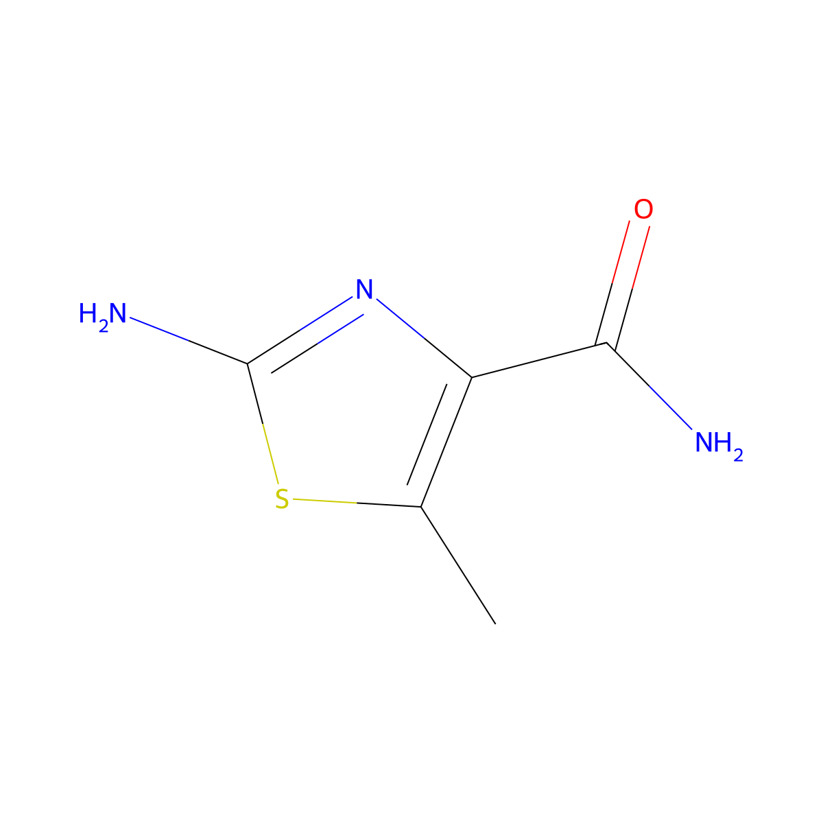 2-Amino-5-methylthiazole-4-carboxamide molecular structure, CAS 1378861-82-5
