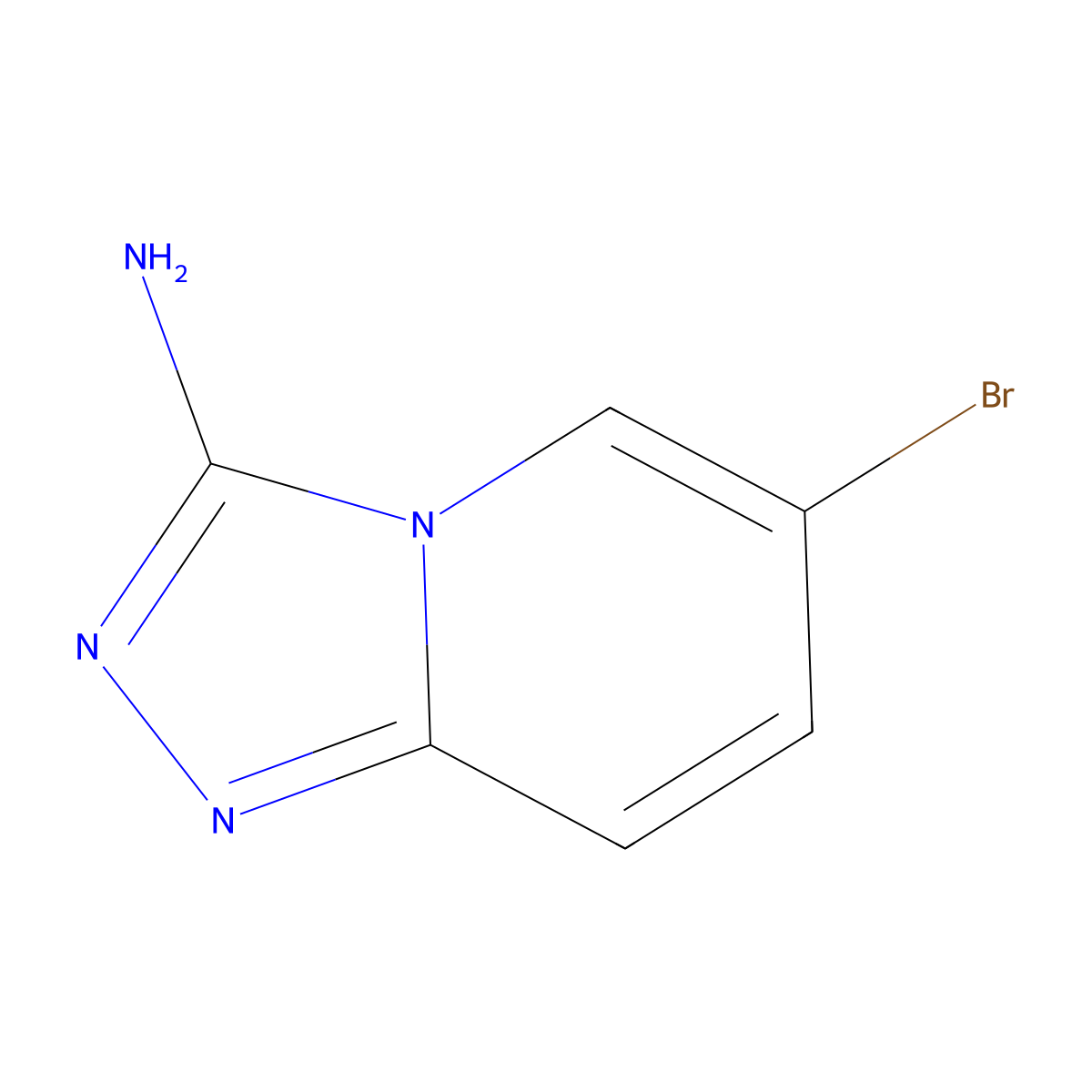 6-Bromo-[1,2,4]triazolo[4,3-a]pyridin-3-amine molecular structure, CAS 1378862-01-1