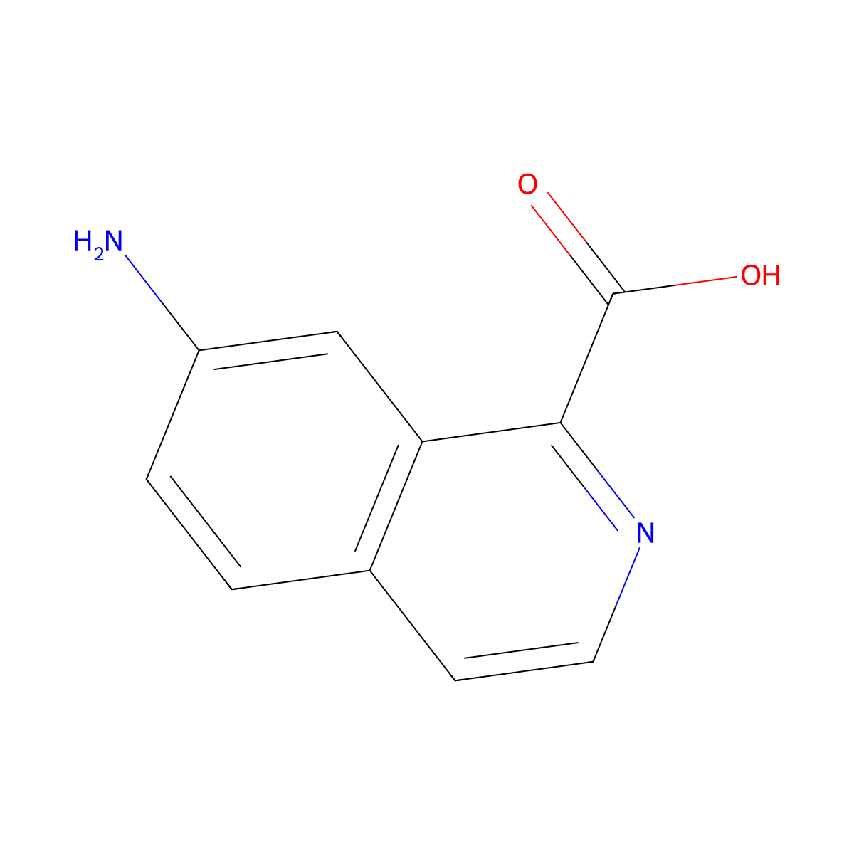 7-Aminoisoquinoline-1-carboxylic acid molecular structure, CAS 1378862-69-1
