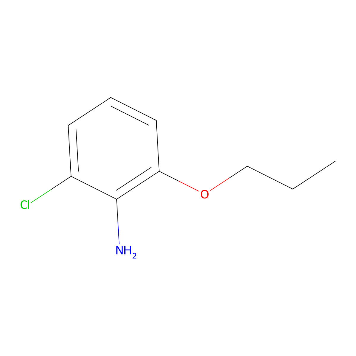 2-Chloro-6-propoxyaniline molecular structure, CAS 1378863-16-1