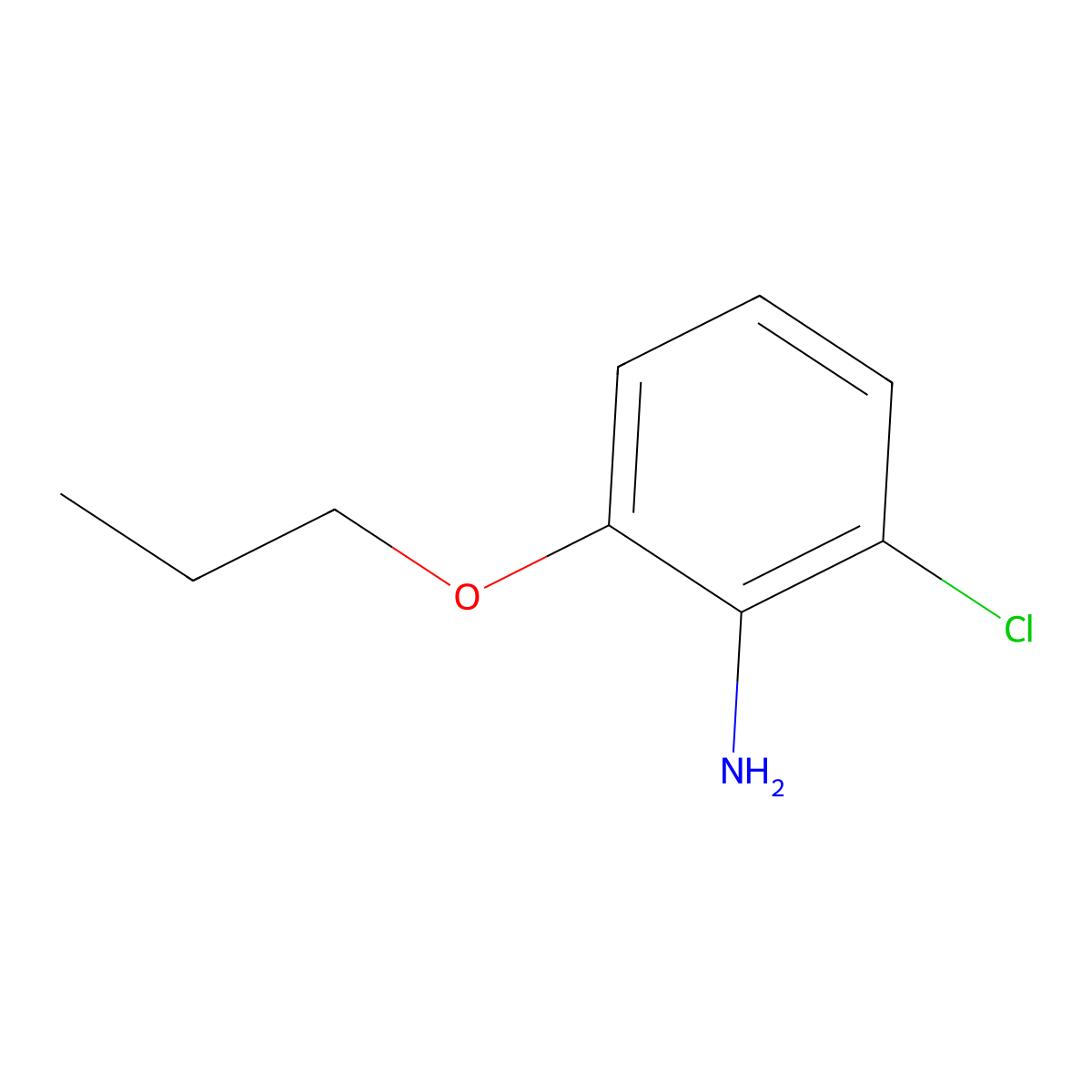 2-Chloro-6-propoxyaniline molecular structure, CAS 1378863-16-1