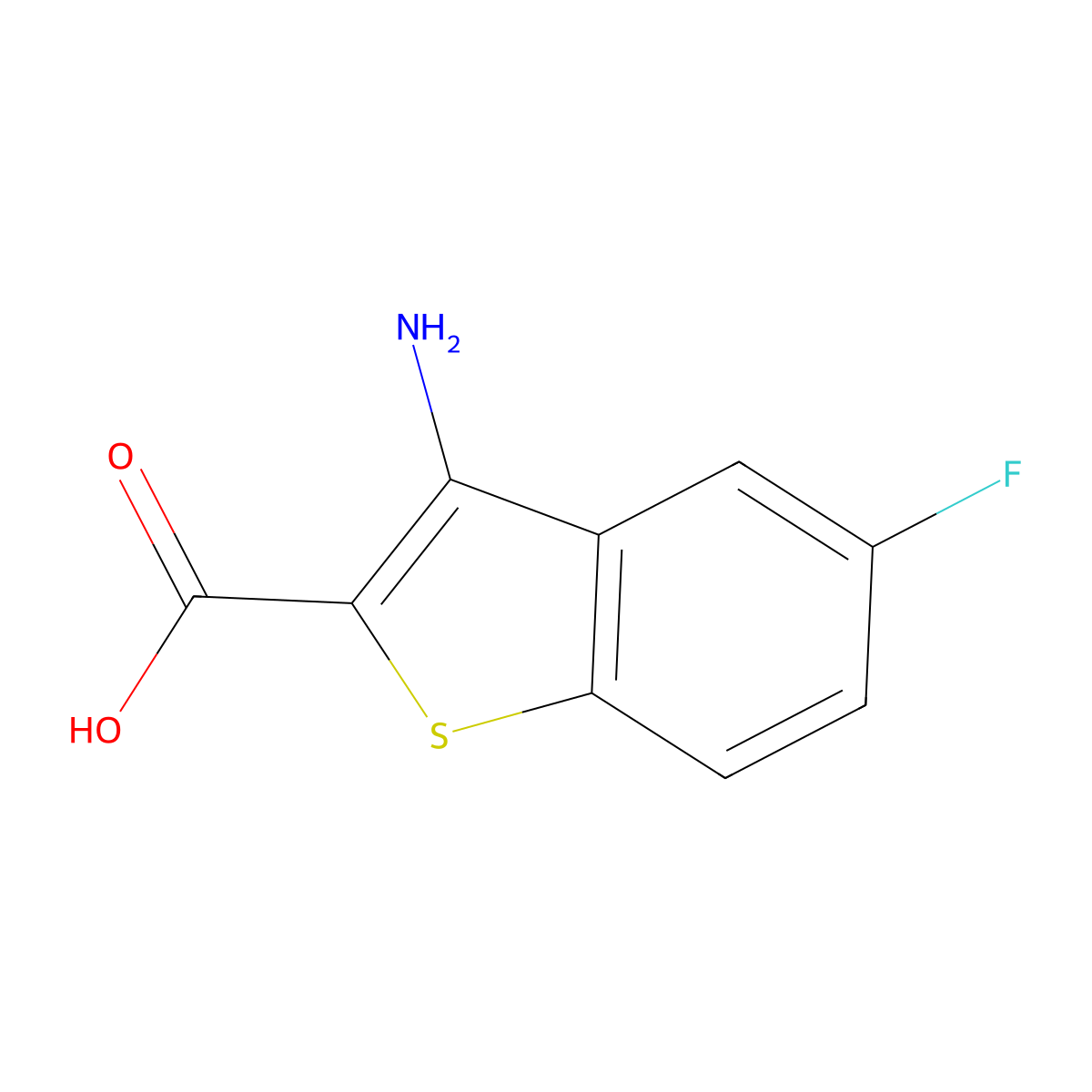 3-Amino-5-fluorobenzo[b]thiophene-2-carboxylic acid molecular structure, CAS 1378864-23-3
