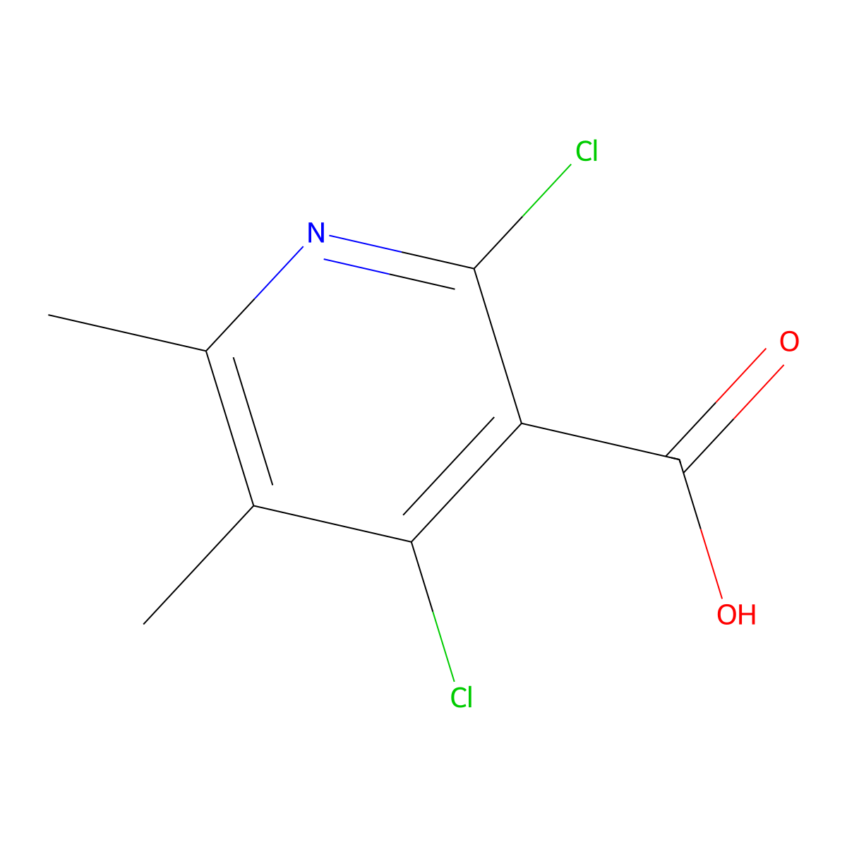 2,4-Dichloro-5,6-dimethylpyridine-3-carboxylic acid molecular structure, CAS 1378864-52-8