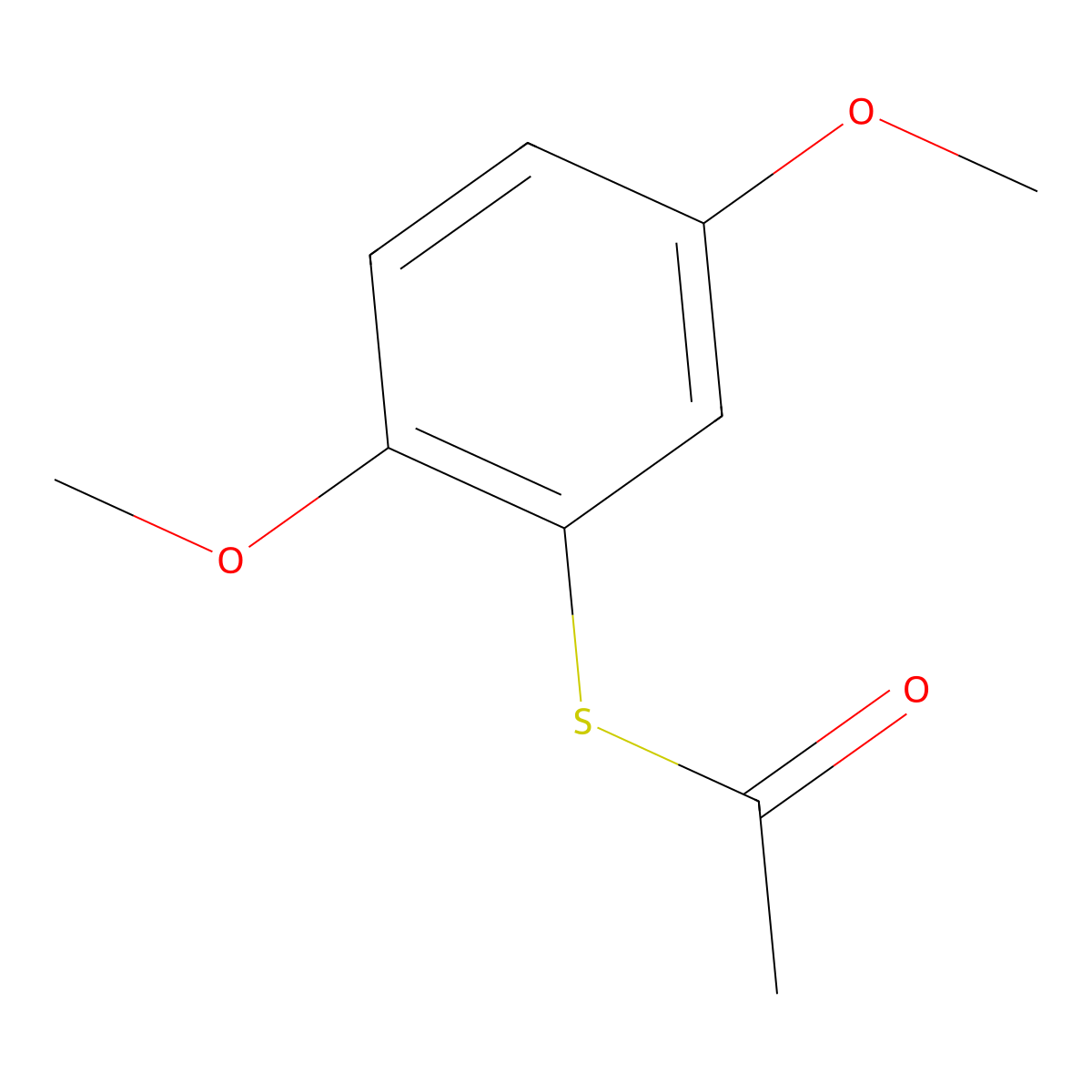 S-(2,5-Dimethoxyphenyl) ethanethioate molecular structure, CAS 1378864-53-9