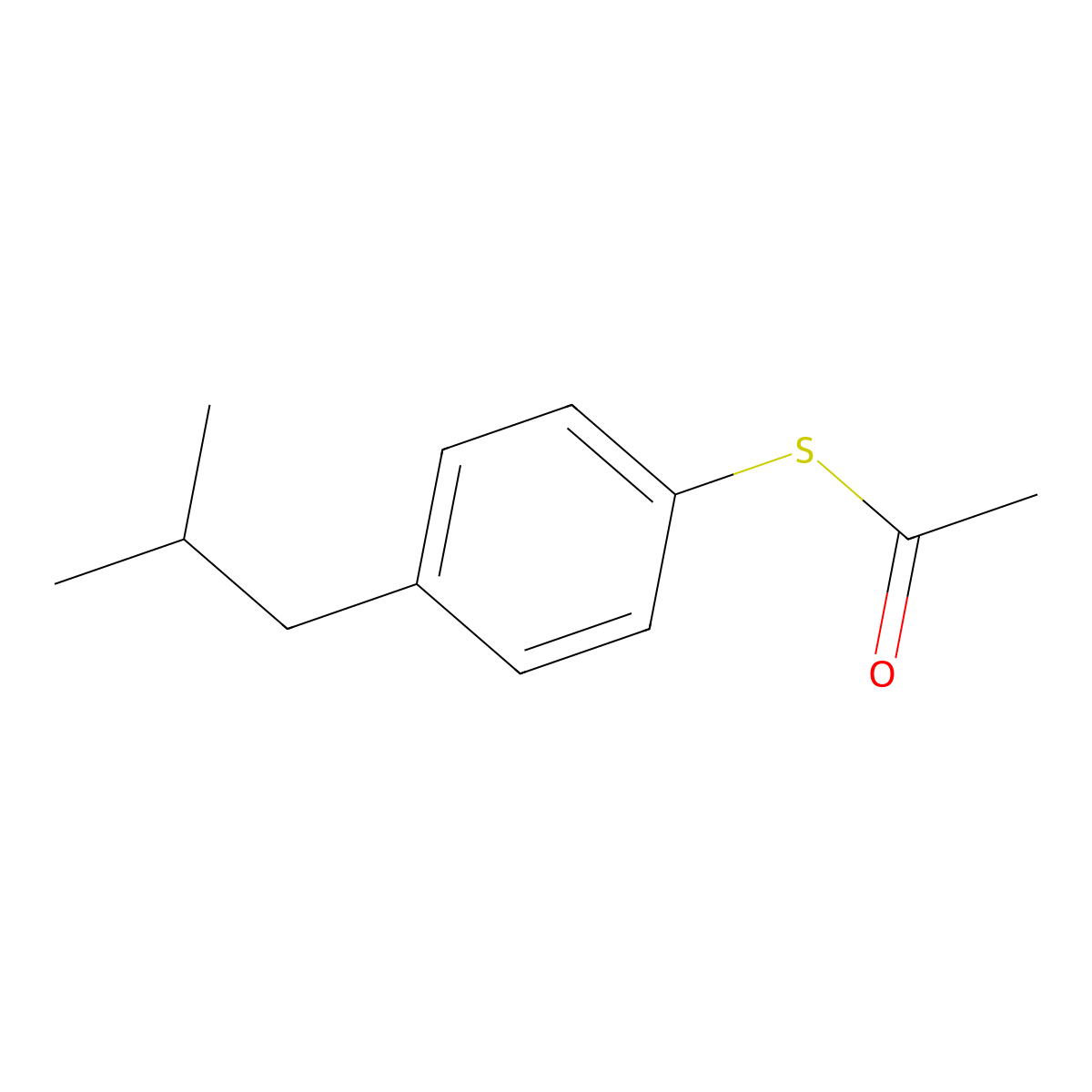 S-4-iso-Butylphenylthioacetate molecular structure, CAS 1378864-61-9