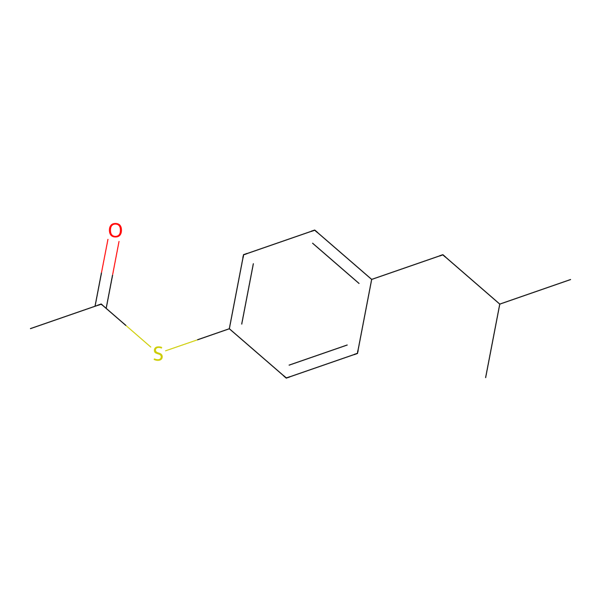 S-4-iso-Butylphenylthioacetate molecular structure, CAS 1378864-61-9