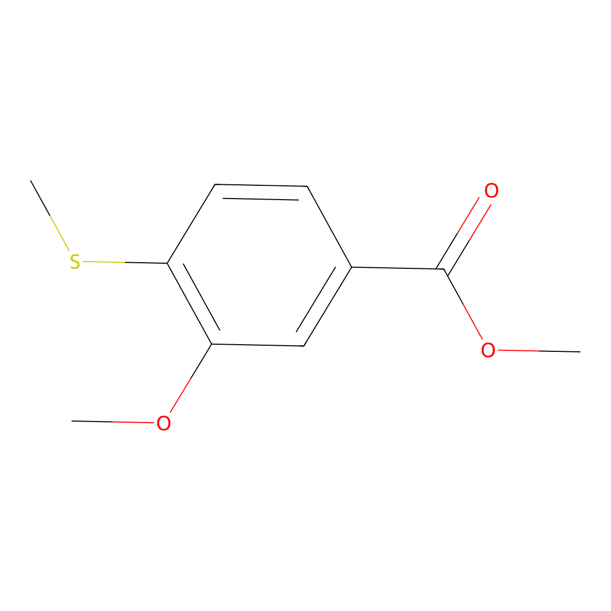 Methyl 3-methoxy-4-(methylthio)benzoate molecular structure, CAS 1378864-70-0