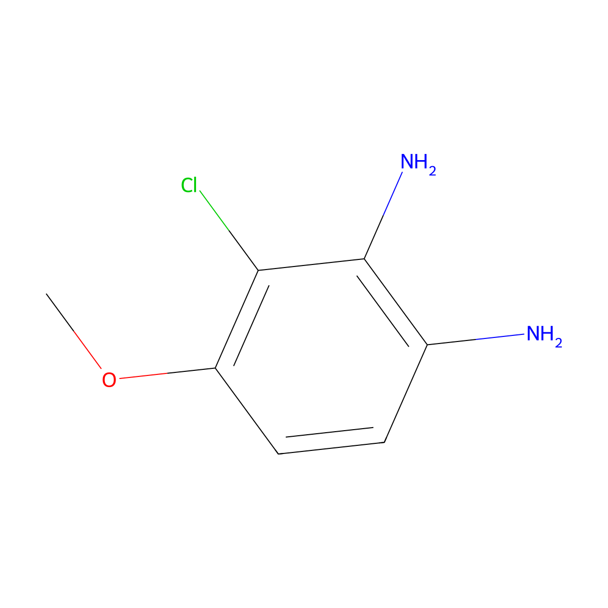 3-Chloro-4-methoxy-1,2-benzenediamine molecular structure, CAS 1378864-94-8