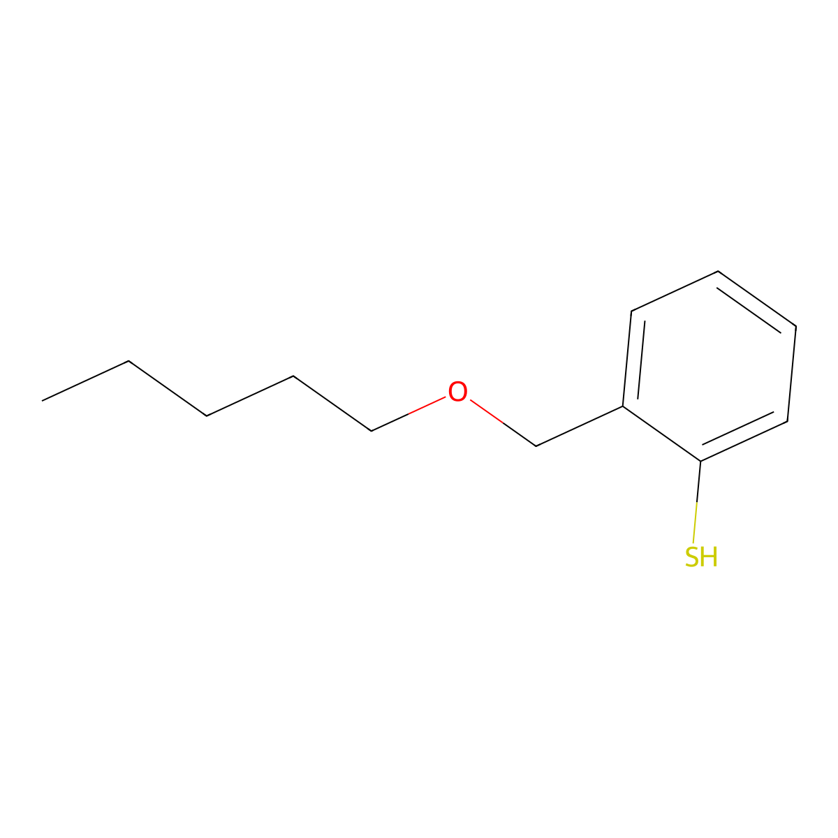 2-[(n-Pentyloxy)methyl]thiophenol molecular structure, CAS 1378865-30-5