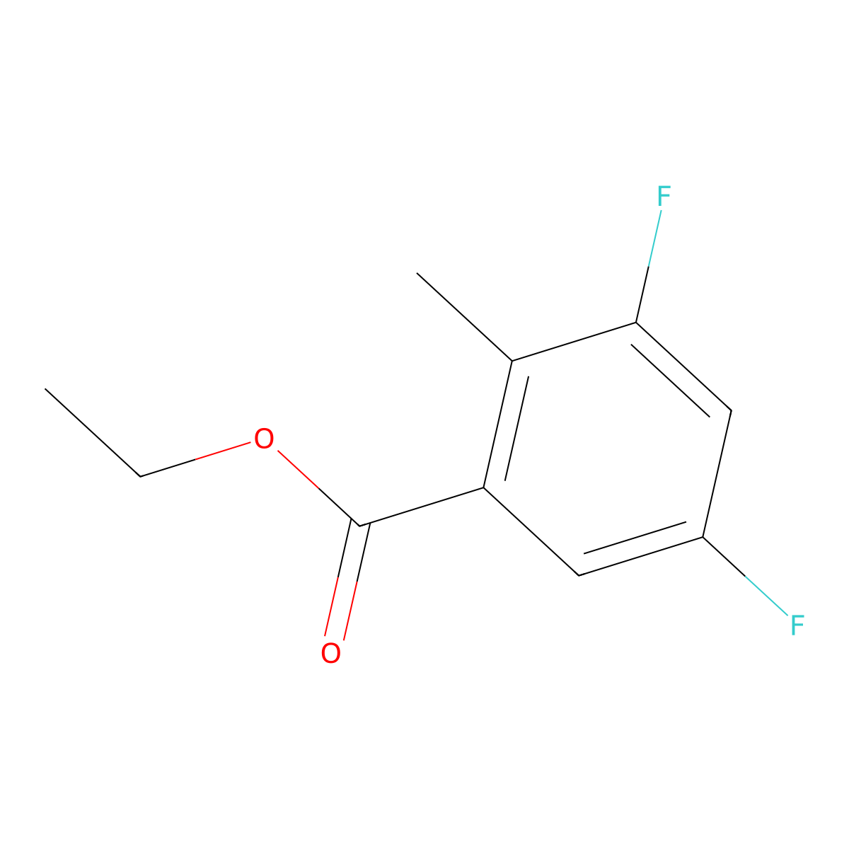 Ethyl 3,5-difluoro-2-methylbenzoate molecular structure, CAS 1378865-84-9