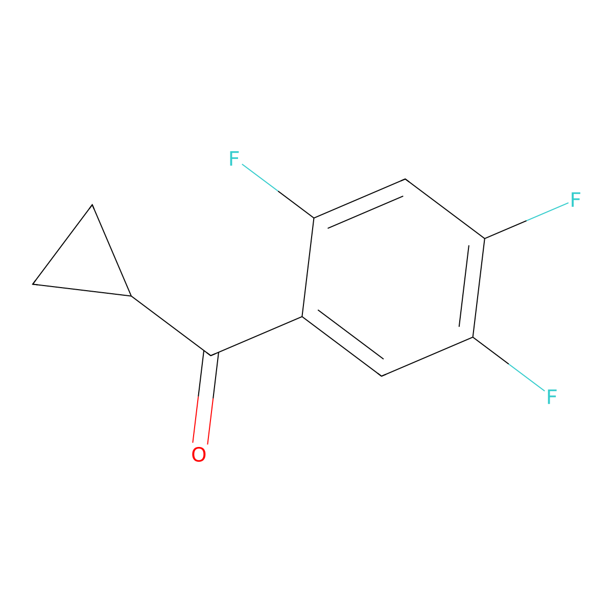 2,4,5-Trifluorophenyl cyclopropyl ketone molecular structure, CAS 1378865-92-9