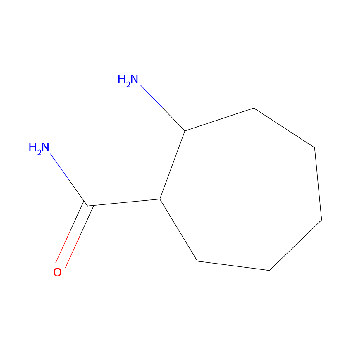 2-Aminocycloheptane-1-carboxamide molecular structure, CAS 1378866-40-0
