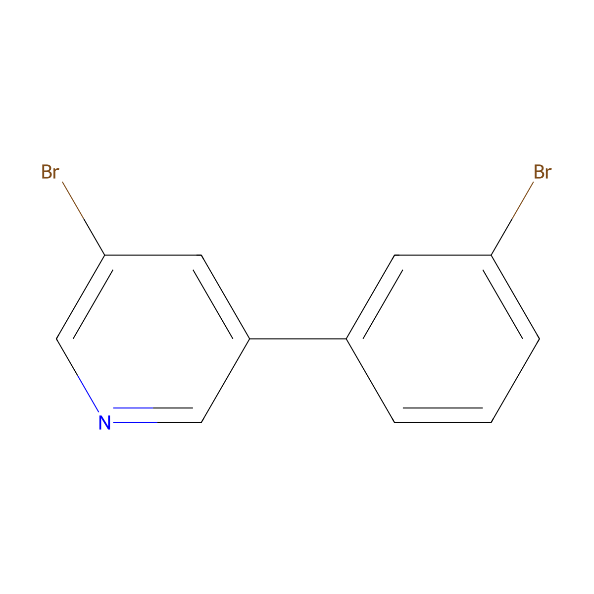 3-Bromo-5-(3-bromophenyl)pyridine molecular structure, CAS 1378866-78-4
